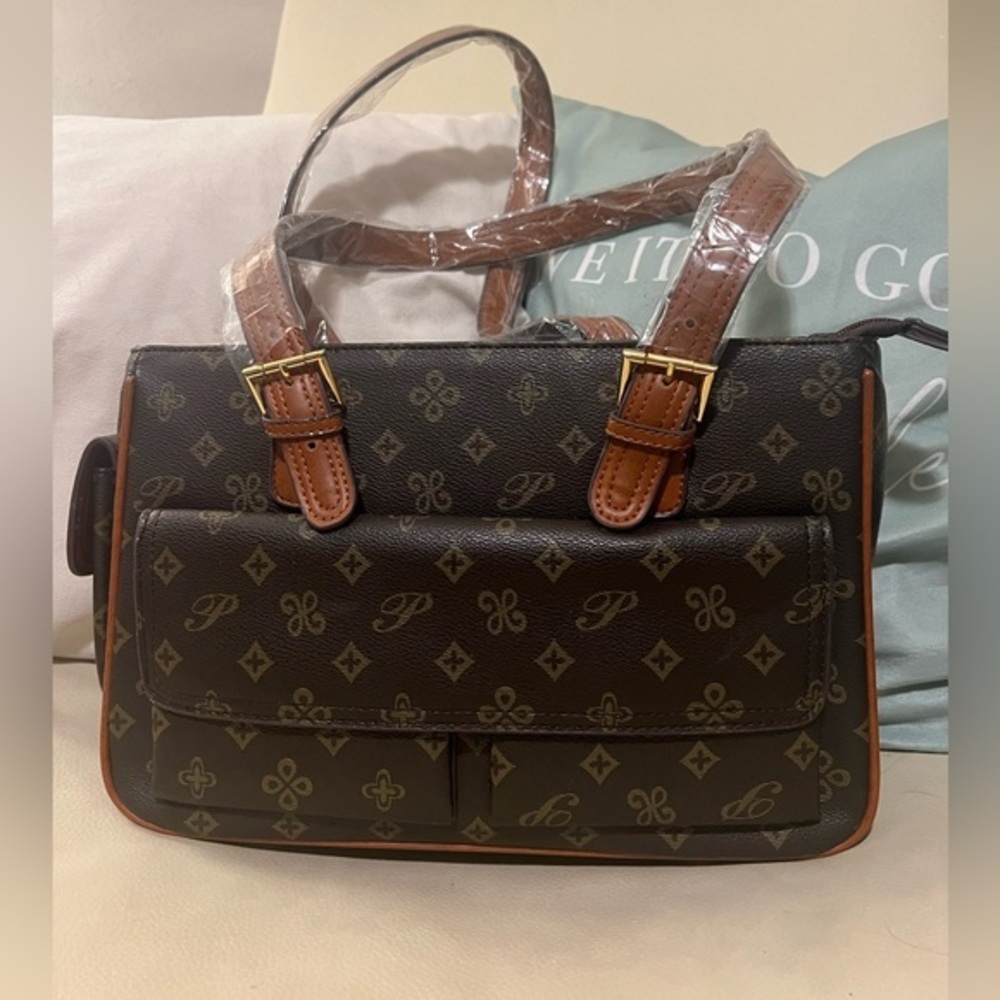 NWT Diophy Utility Multi-use Patterned Shoulder B… - image 1